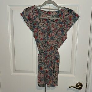 Floral Tie-Waist Maternity Top